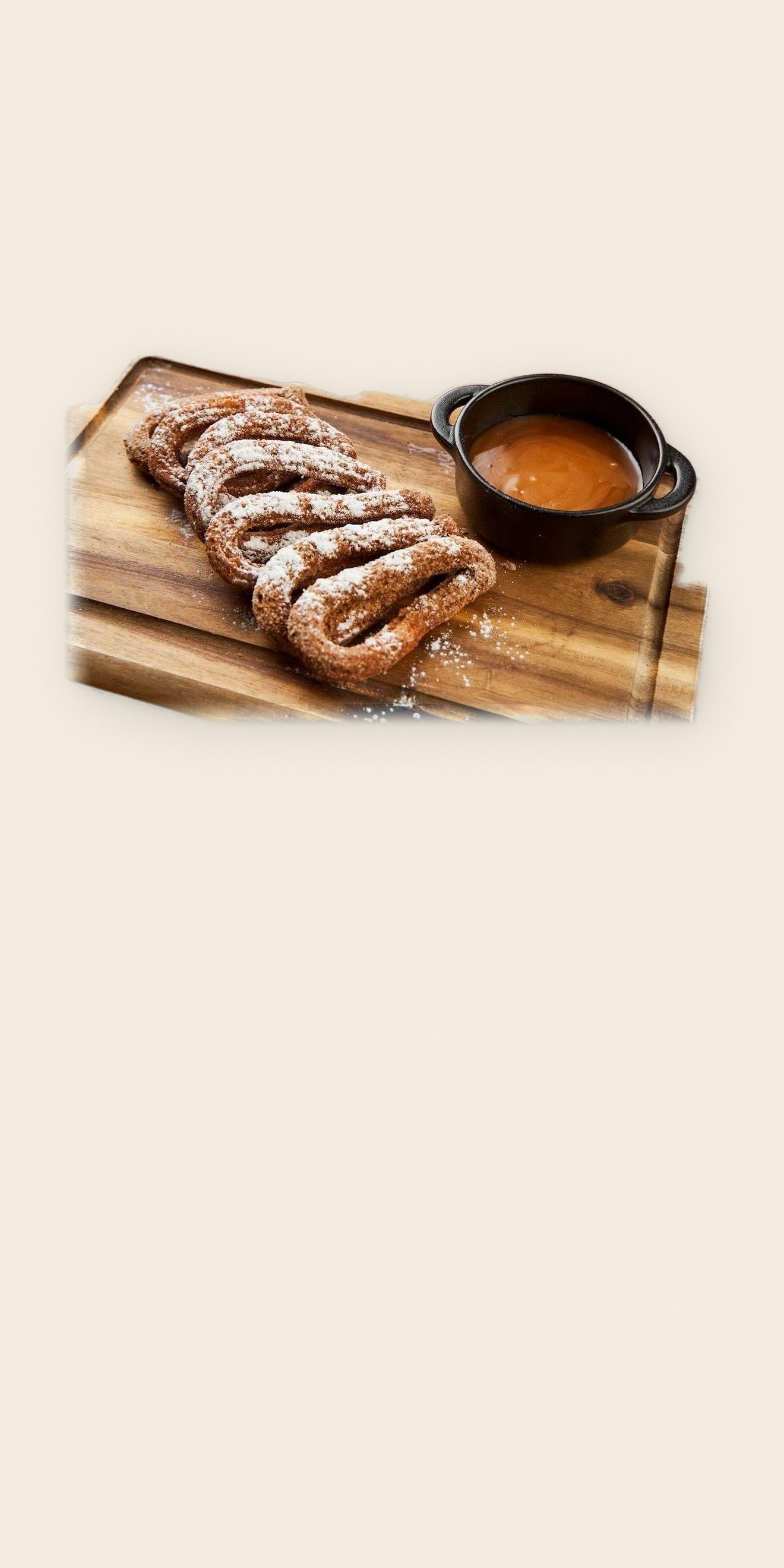 Churros con caramelo